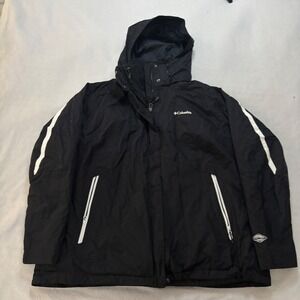 Columbia Men's 2X Omni-Tech 3-in-1 Jacket Black Waterproof Winter Coat